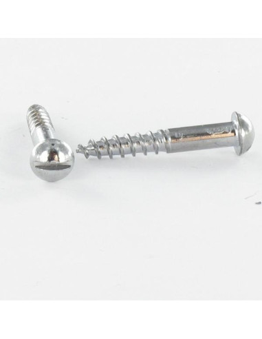 1 x Vis bois Acier chrome Tête ronde TR Fendue...