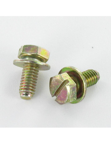 1 x Vis métaux Tête hexagonal fendue M4X10 Avec...