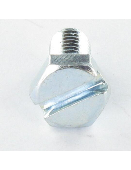 1 x Vis métaux Tête hexagonale TH M6X8 Fendue Acier zingué