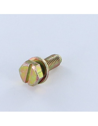 1 x Vis métaux Tête hexagonal fendue M6X18 Avec...
