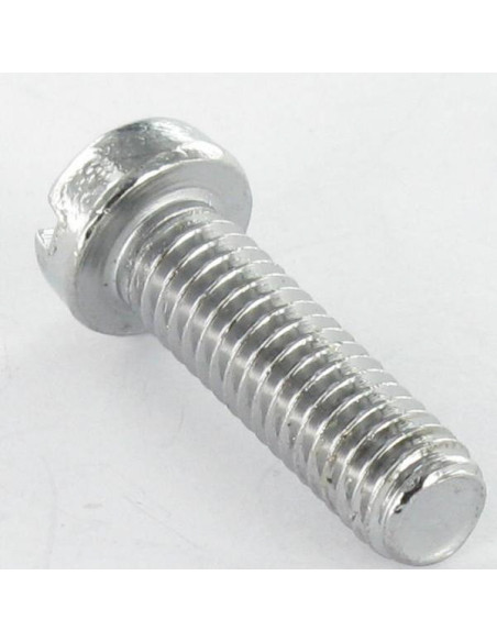 1 x Vis métaux Laiton nickelé Tête cylindrique TC Fendue M4X12