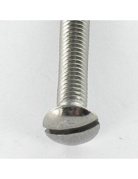 1 x Vis métaux Laiton chrome Tête fraisée bombée TFB Fendue M4X16