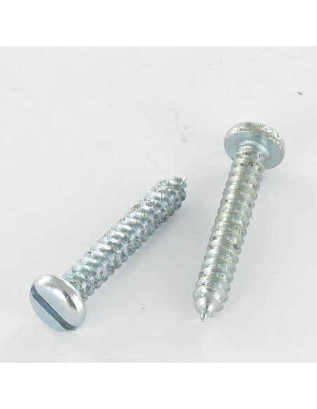 1 x Vis tôle Tête cylindrique TC Fendue 6.3X25 Acier zingué