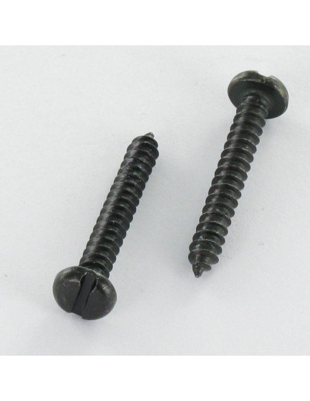 1 x Vis tôle Tête cylindrique TC Fendue 3.5X25 Acier zingué noir