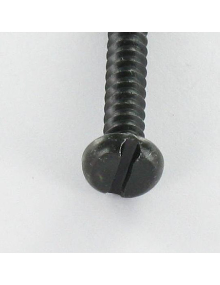 1 x Vis tôle Tête cylindrique TC Fendue 3.5X25 Acier zingué noir