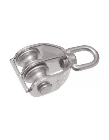 1 x POULIE Double De 25 Inox A2 Pour Câble De 6