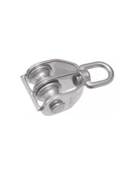 1 x POULIE Double De 25 Inox A2 Pour Câble De 6