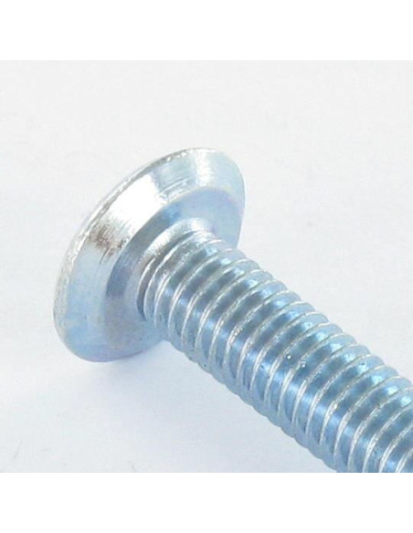 1 x Vis métaux tête plate Pozi M6X60 Bout Tronconique Acier zingué