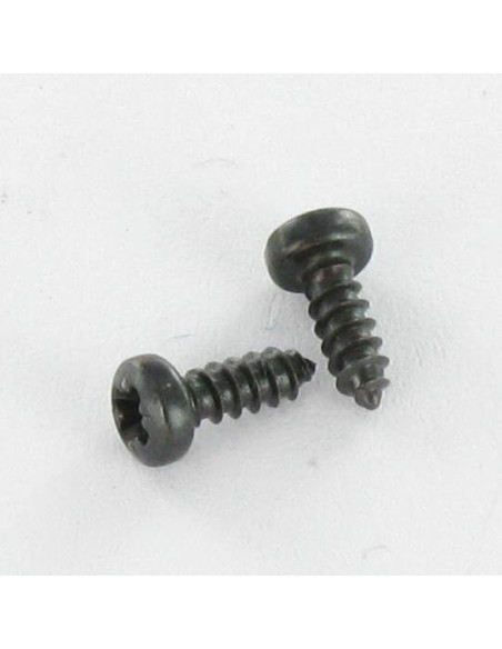 1 x Vis tôle tête cylindrique bombée large Pozi 2.9X13 Acier zingué noir