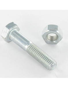 Boulon (vendu avec Ecrou) Tête hexagonale TH M8X80 Acier...