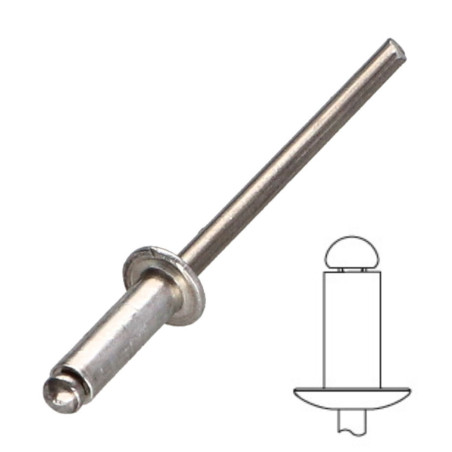 Rivet Aveugle Tête Ronde Standard Corps Aluminium / Tige aluminium
