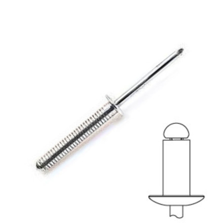 Rivet Aveugle Cannelé Tête Ronde Standard ALU/ACI DOC 3720
