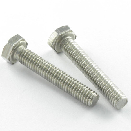 Vis métaux Tête hexagonale TH Filetage total Inox A2