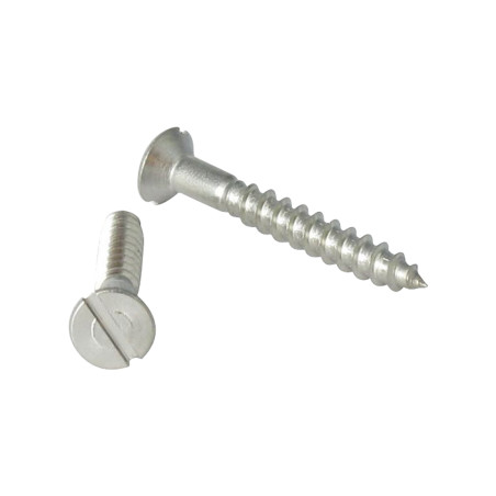 Vis bois Inox A2 Tête fraisée Fendue DIN 97
