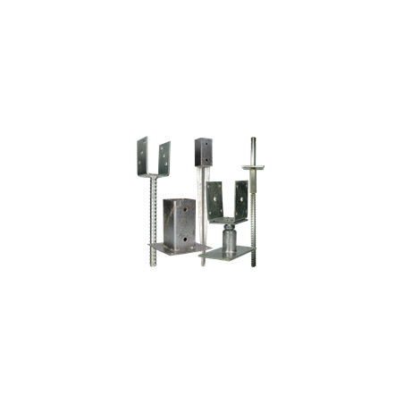 Pied de poteau platine et Ancrage